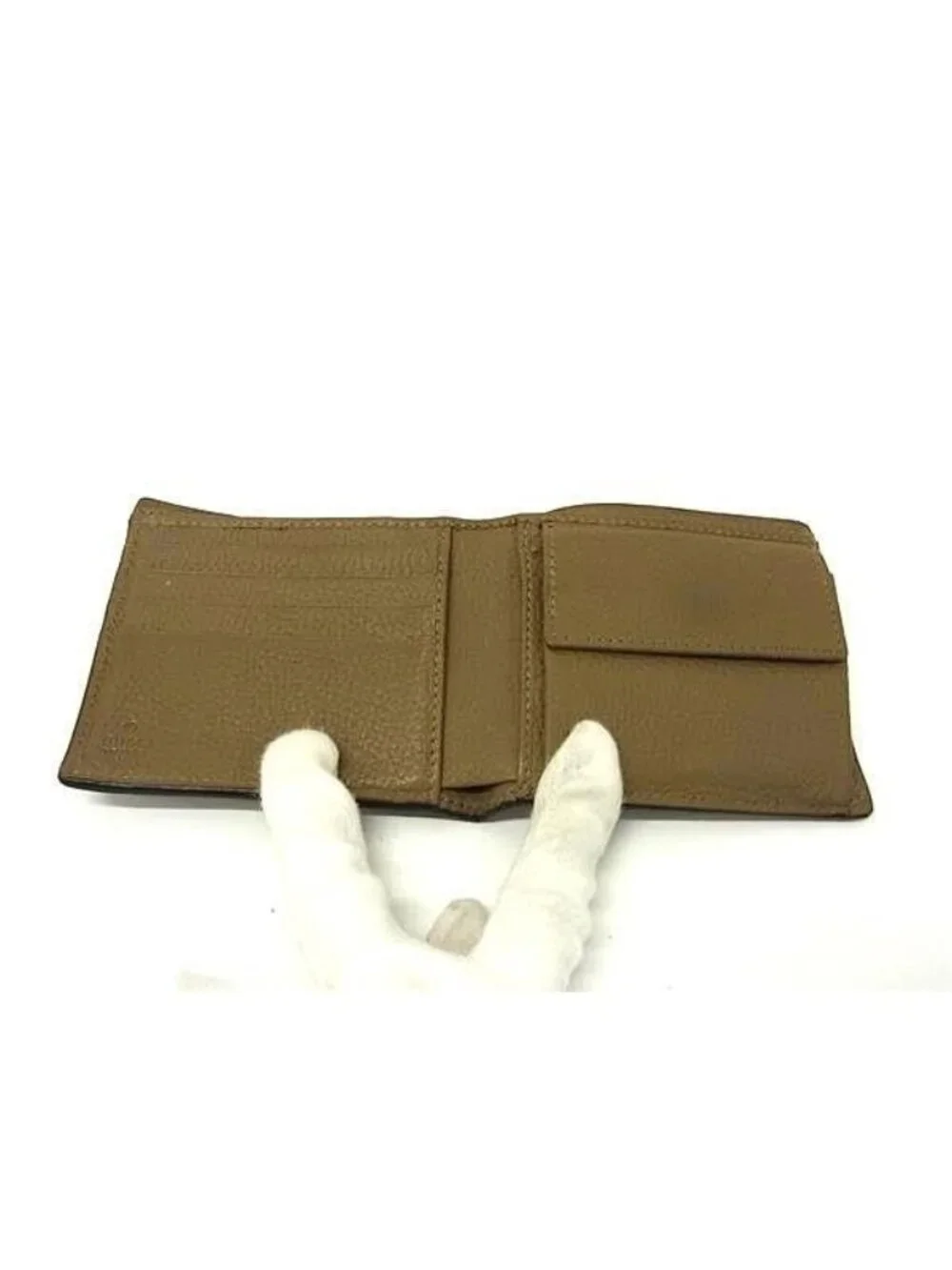 Gucci Bifold Wallet Jumbo GG Coin Brown Leather